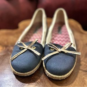 Sperry Navy and Tan Flats